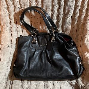 Black Leather Coach Satchel
